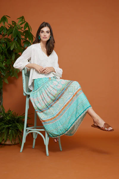 Lina Meier Positano Long Skirt – Elegant Flowing Maxi Skirt for Women