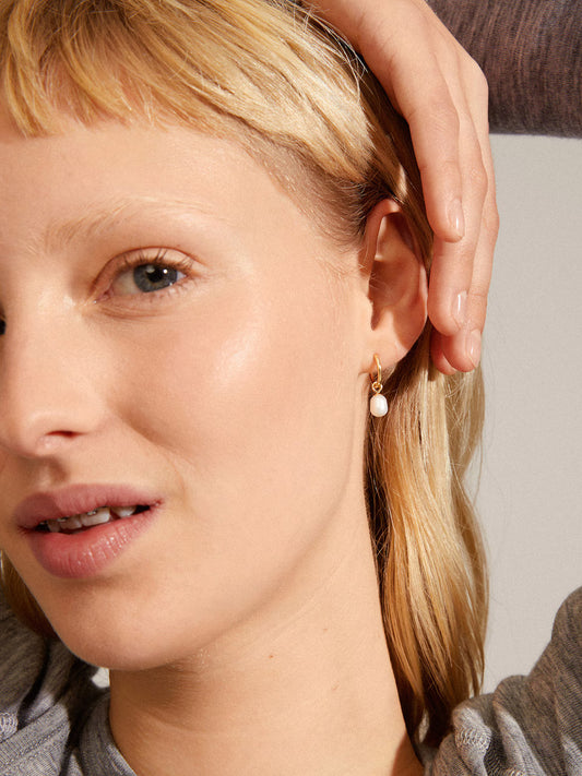 Elara Swiss Pearl Drop Earrings