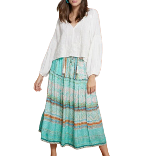 Lina Meier Positano Long Skirt – Elegant Flowing Maxi Skirt for Women