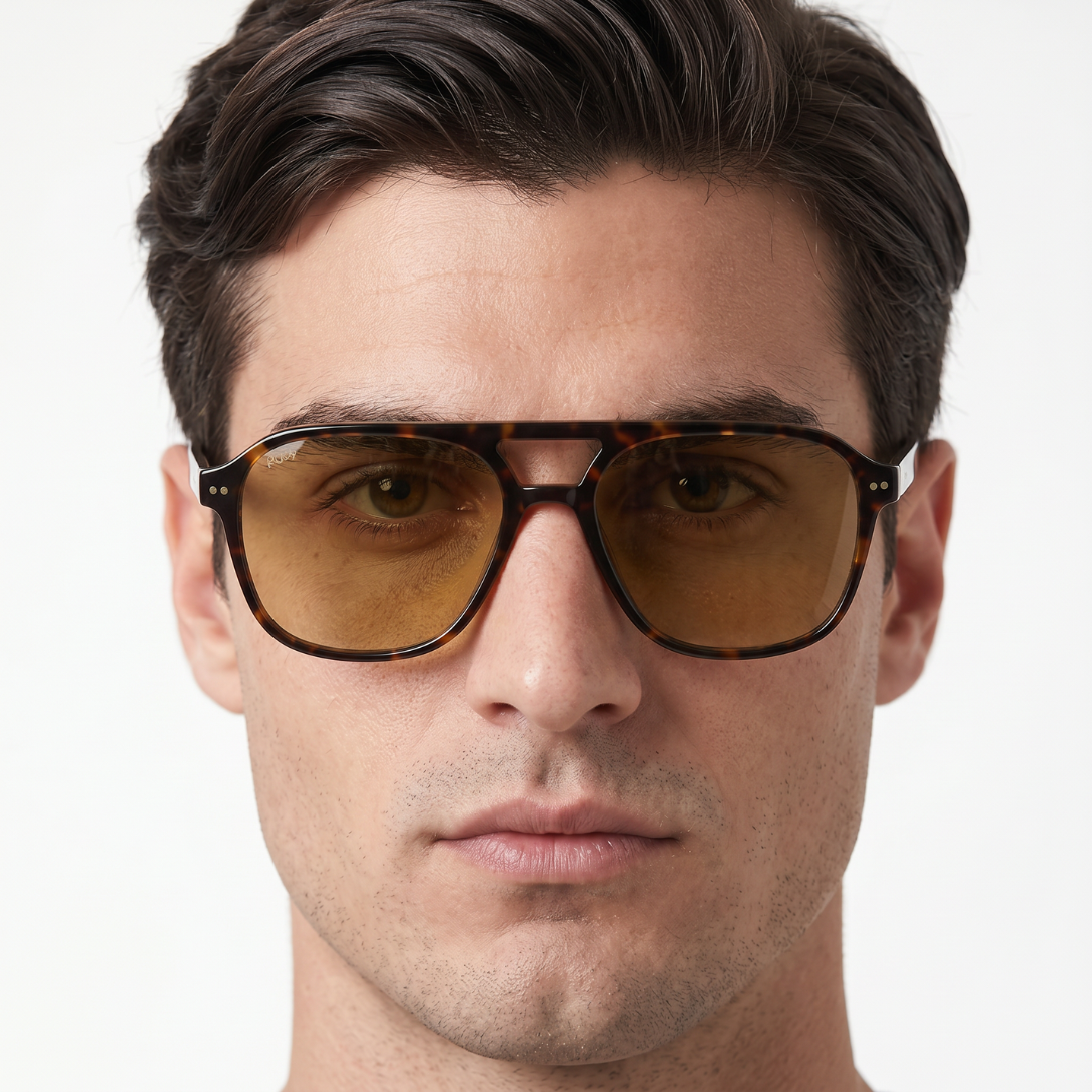 Hugo - Gafas de Sol Liam Weber Oversized Verde Tórtol