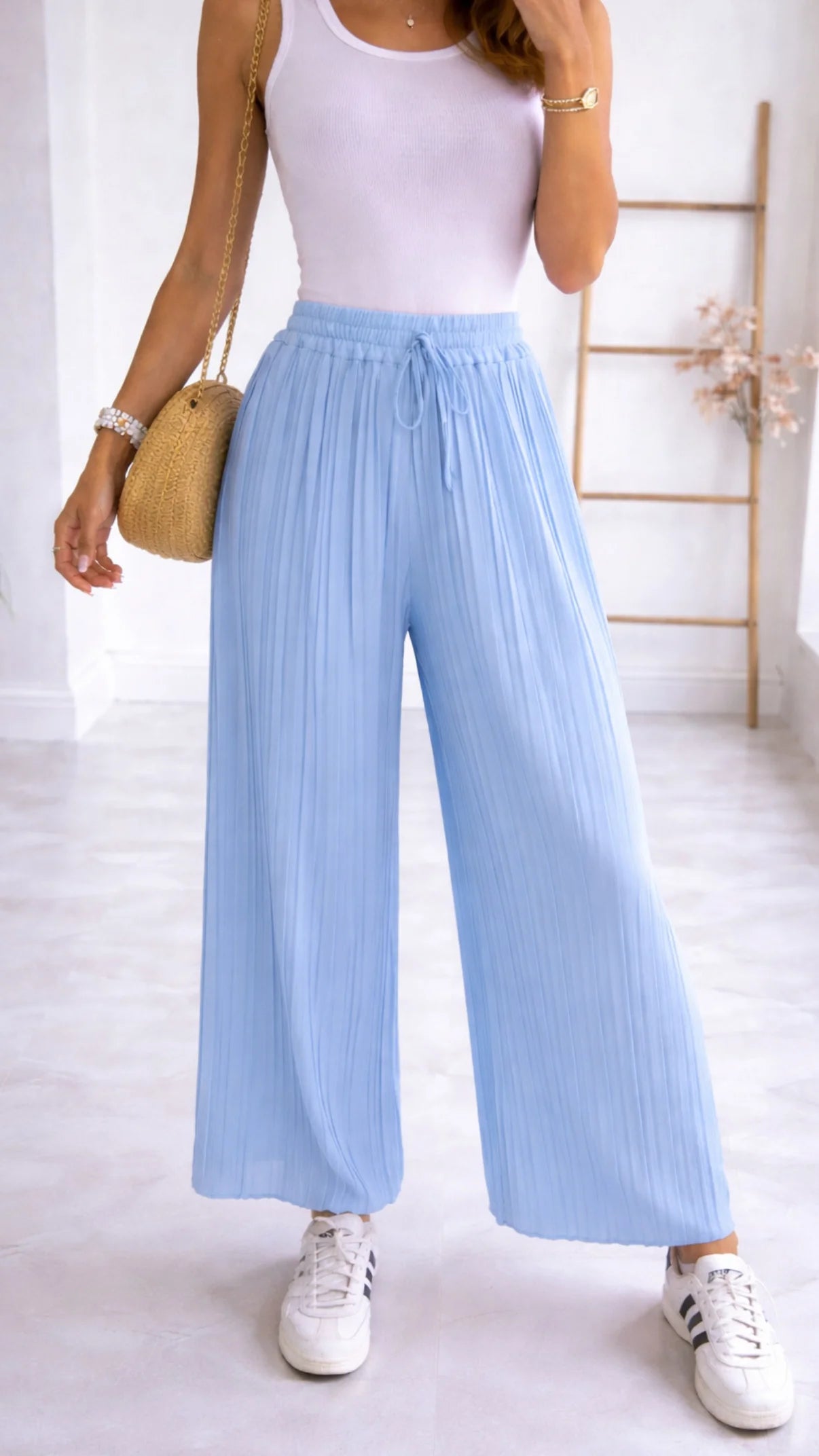 Pantalón Plisado Alegría – Talla única (34–48)