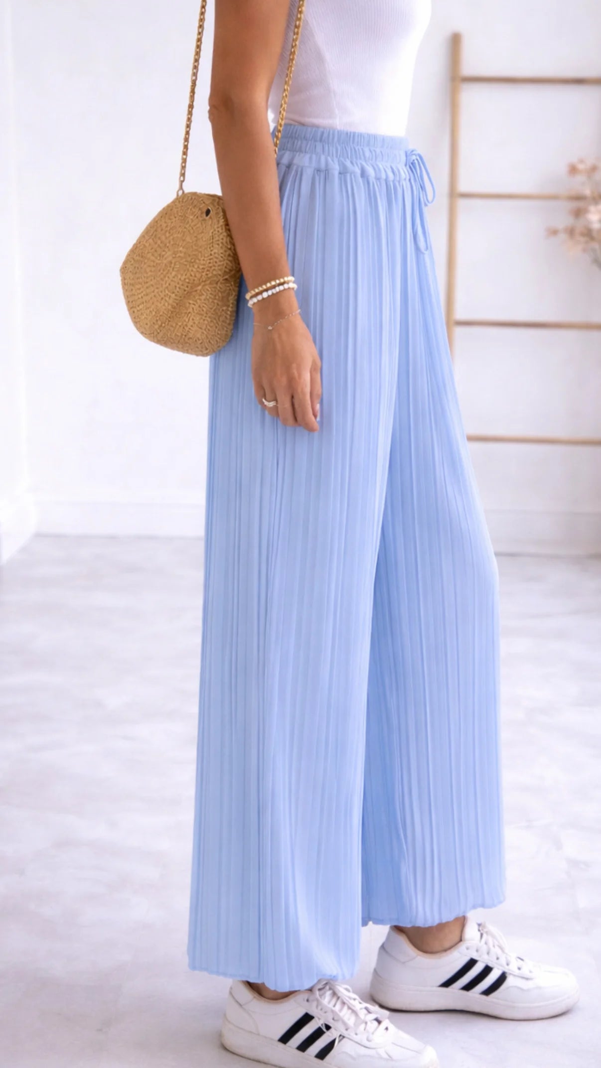 Pantalón Plisado Alegría – Talla única (34–48)