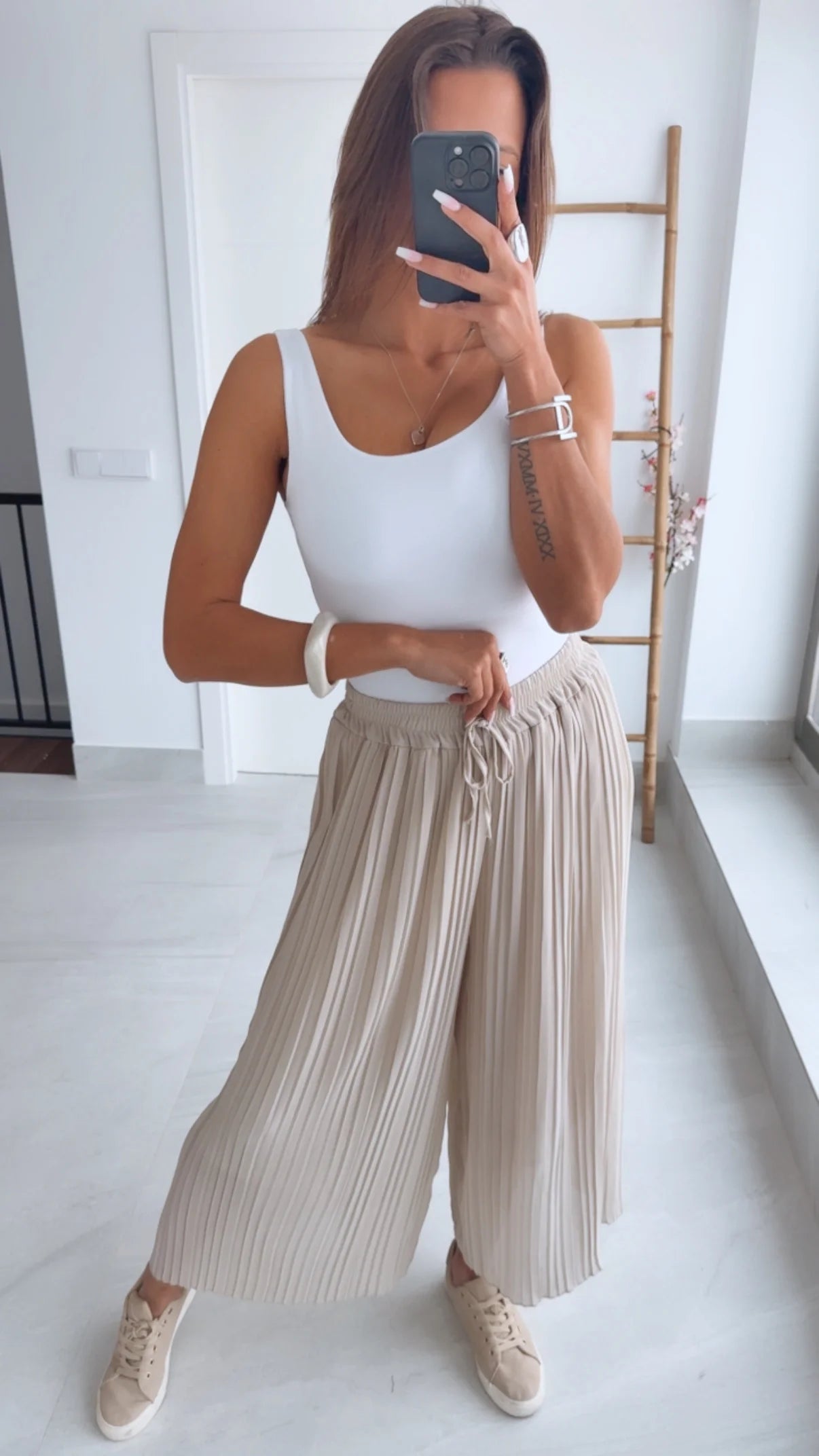 Pantalón Plisado Alegría – Talla única (34–48)