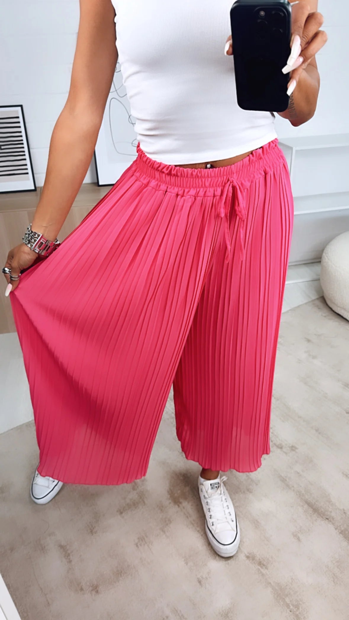 Pantalón Plisado Alegría – Talla única (34–48)