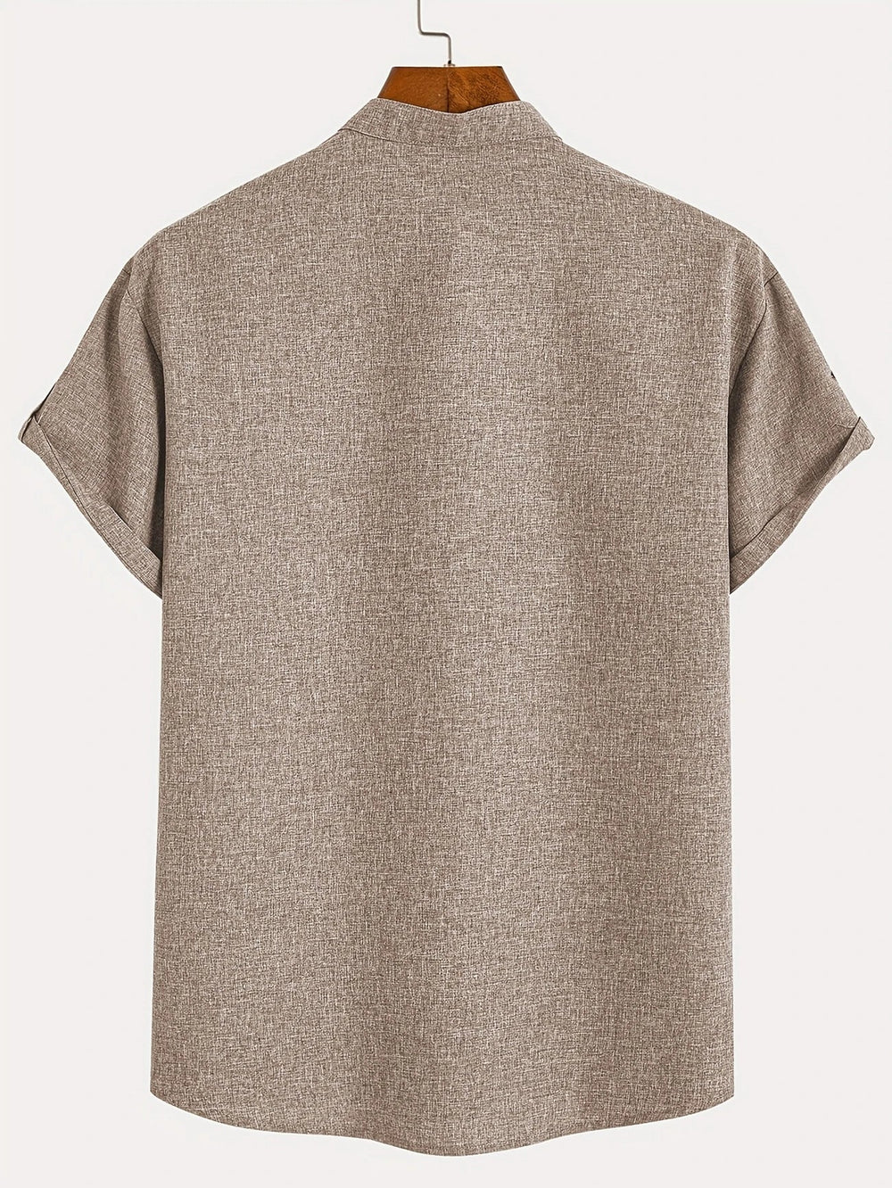 Marco | Camisa elegante de manga corta con cuello alto