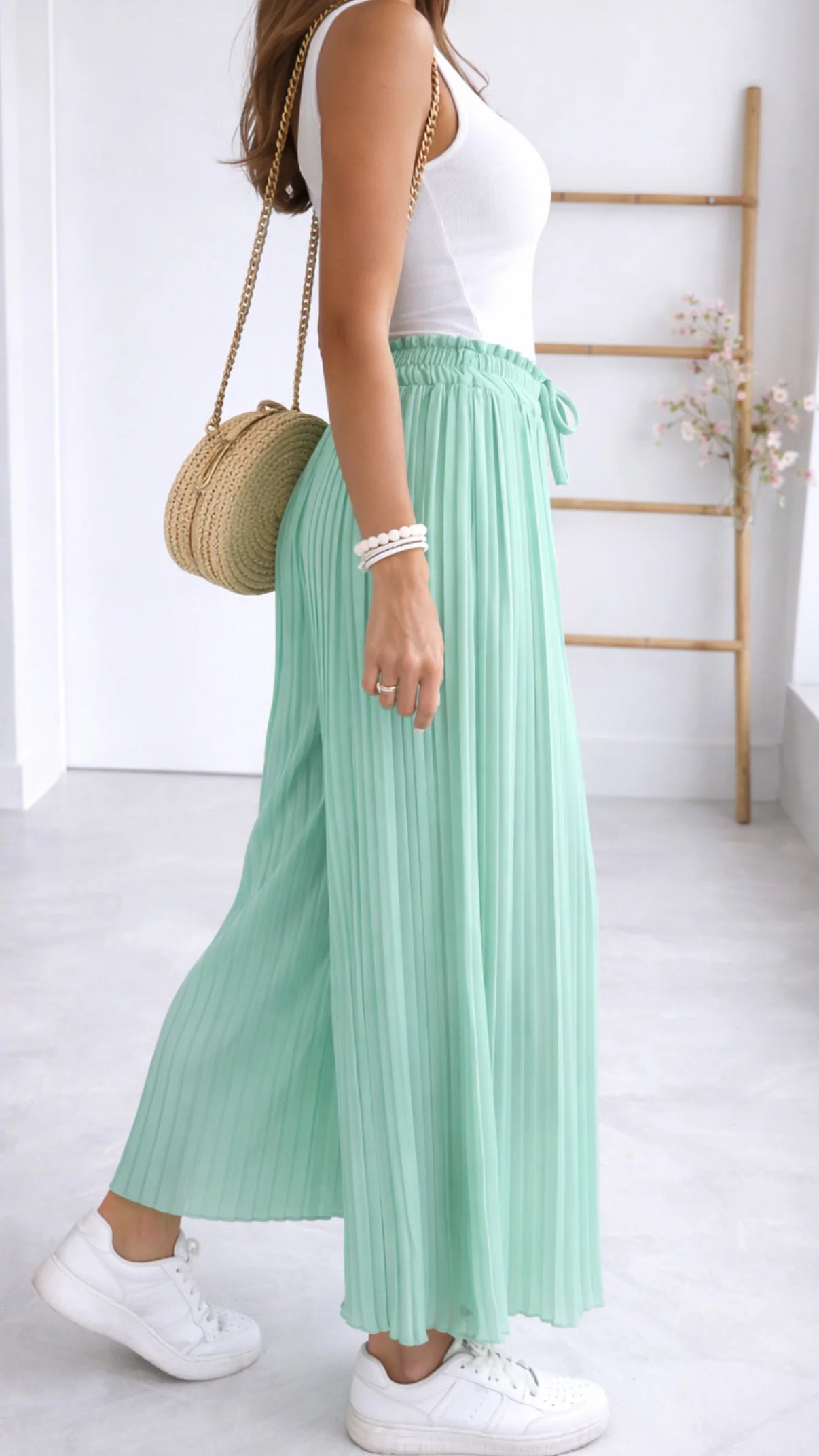 Pantalón Plisado Alegría – Talla única (34–48)